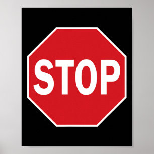 Stoppa skyltsignering av Novelty-vägskyltar Hallow Poster