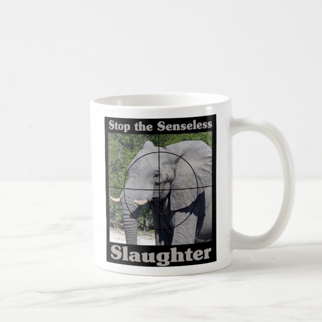 Stoppa slakt-Elephant Kaffemugg (Höger)