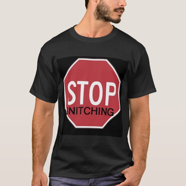 Stoppa Snitching BLCK T-shirt (Framsida)