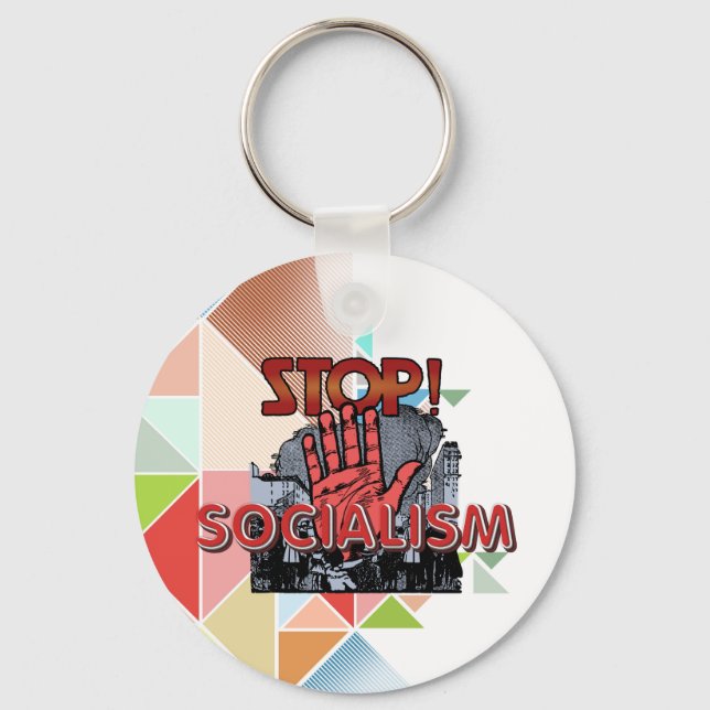 Stoppa socialism nyckelring (Framsida)