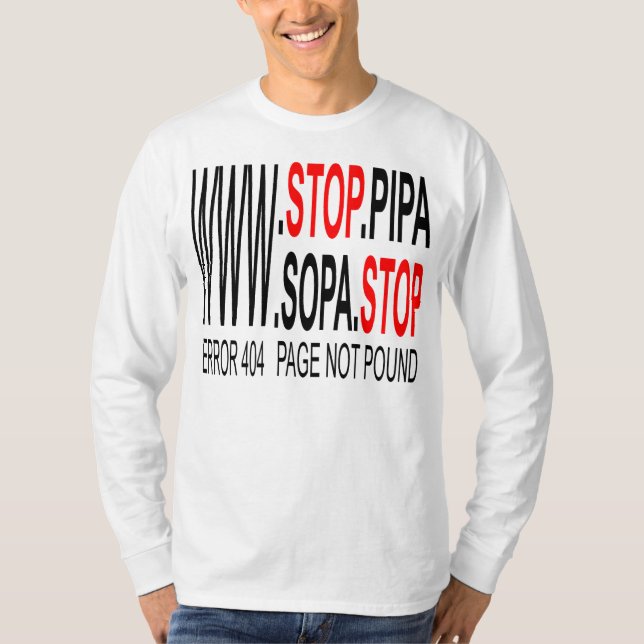 Stoppa SOPA och PIPA T-shirt (Framsida)