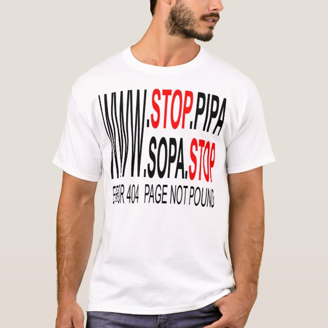 Stoppa SOPA & PIPA T-shirt (Framsida)