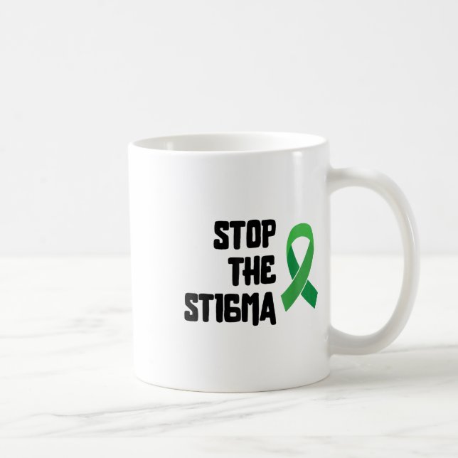 Stoppa "Stigma Shirt Mental Health Awareness Ribb" Kaffemugg (Höger)
