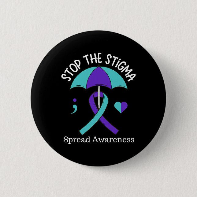 Stoppa Stigma Spread Suicide Awareness Month Sem Knapp (Framsida)
