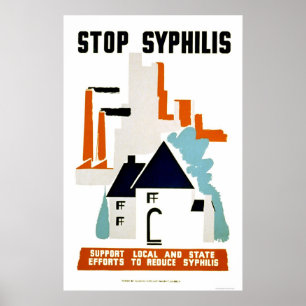 Stoppa Syfilis 1940 WPA Poster