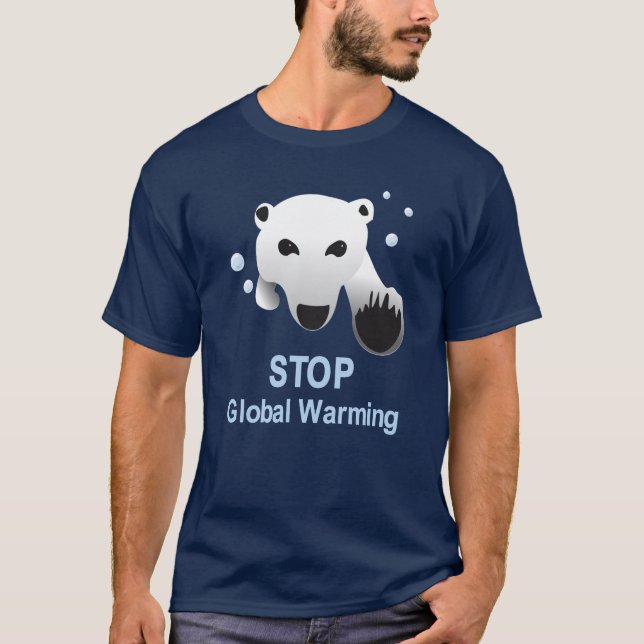 Stoppa t-skjortan för global värme tee shirt (Framsida)