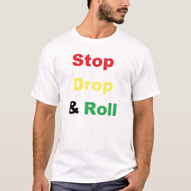 Stoppa tappar och rullar t-shirt (Framsida)