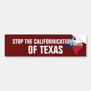 Stoppa Texas Kalifornien Bildekal