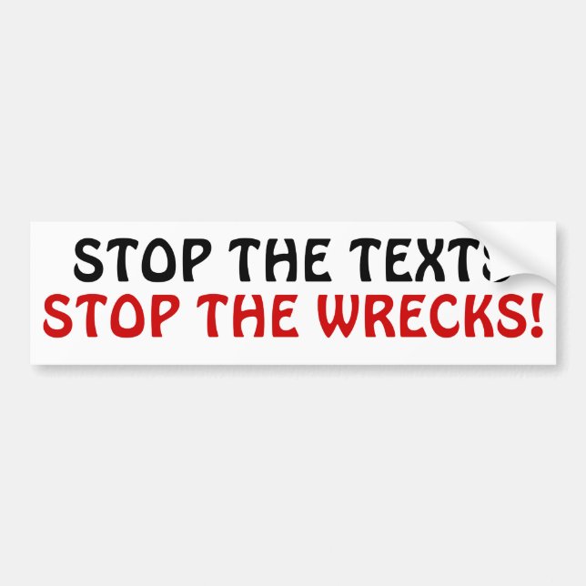Stoppa texterna stoppar haverina! bildekal (Framsidan)