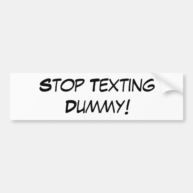 Stoppa texting attrapp! bildekal (Framsidan)