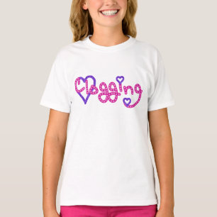 Stoppa till rosa hjärtor för dansarekärlekstjä t-shirt