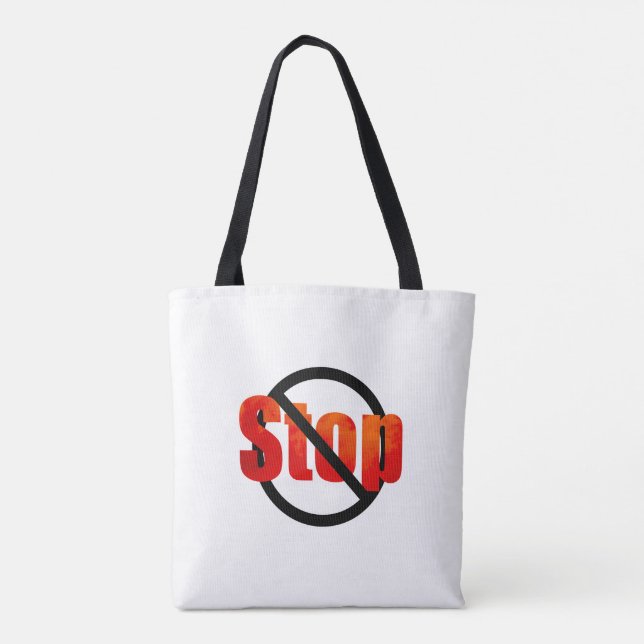 Stoppa Tote Bag Tygkasse (Baksida)