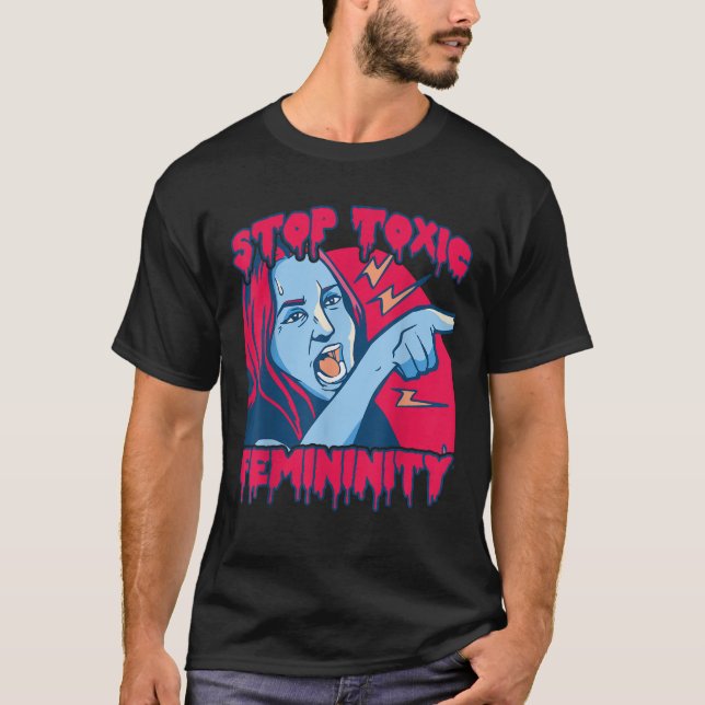 Stoppa toxisk kvinnlig maskulinitet mot kvinnlig m t shirt (Framsida)