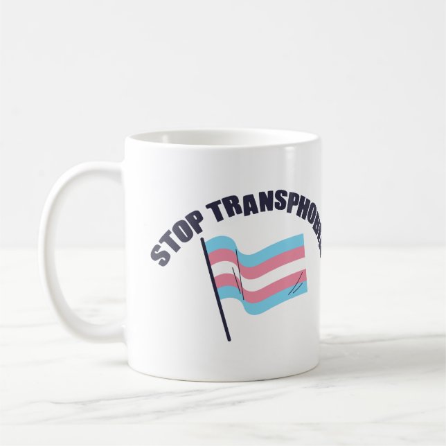 Stoppa Transphobia Mugg (Vänster)