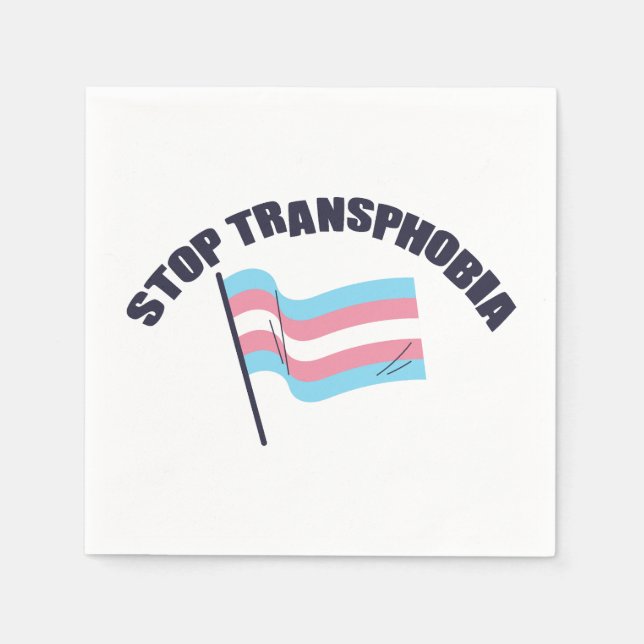 Stoppa Transphobia Napkins Pappersservett (Framsidan)