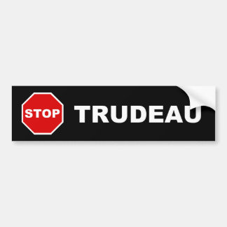 Stoppa Trudeau-Bildekalen (svart) Bildekal