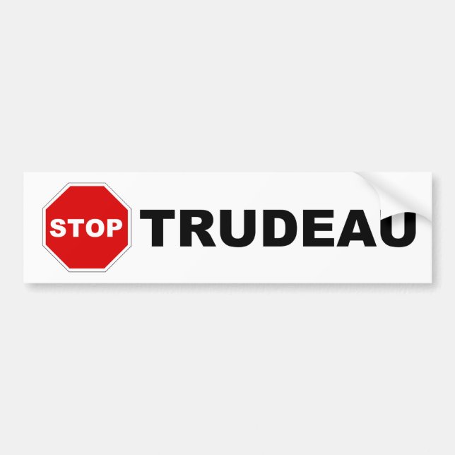 STOPPA TRUDEAU-bildekalet Bildekal (Framsidan)