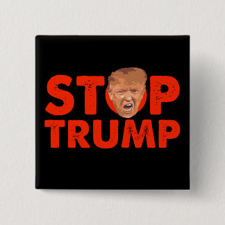 Stoppa trump - knapp för röd kantknapp
