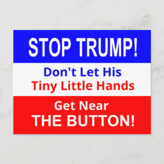 Stoppa TRUMP: s lilla vykort för Händer