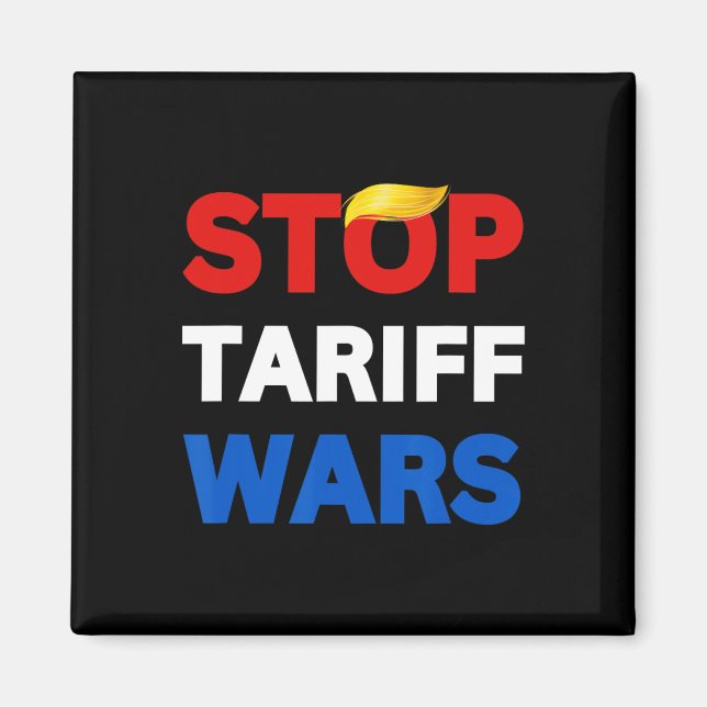 Stoppa Trump Stop Trade Krig Stop Tariff Krig Prot Magnet (Framsidan)