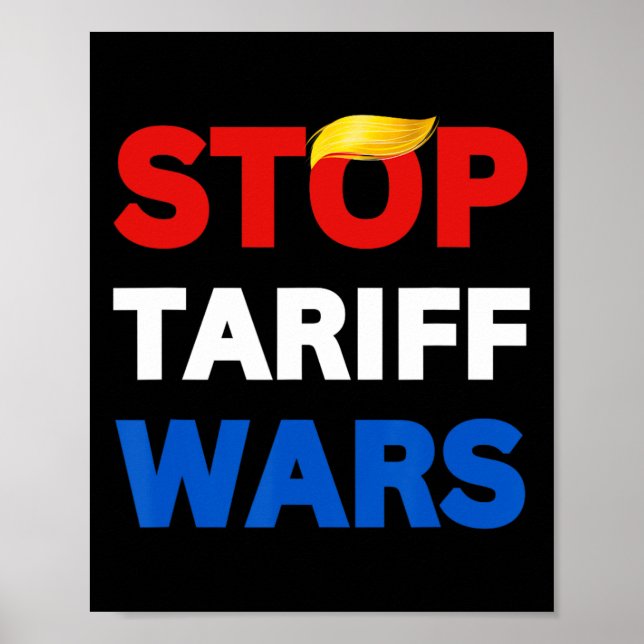 Stoppa Trump Stoppa handelskrig Stoppa tullkrig Pr Poster (Framsidan)