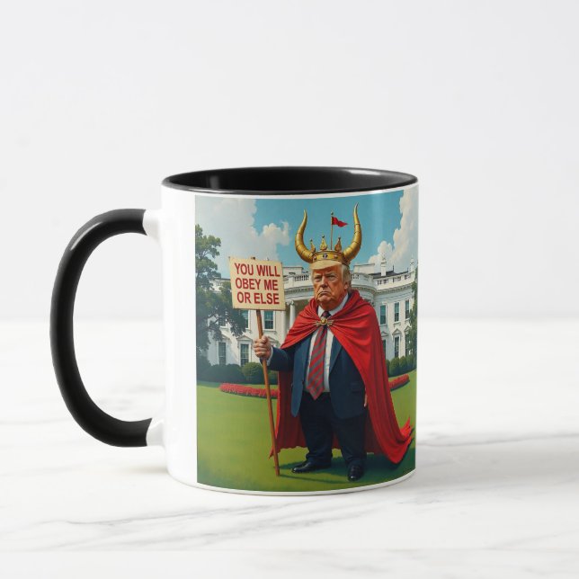 Stoppa trumpauktoritär satir mugg (Vänster)