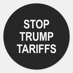 Stoppa trumpittaxor - runt klistermärke