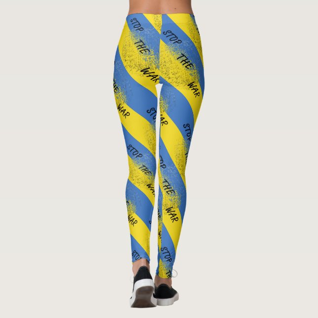 Stoppa Ukrainas Krig-förbund Leggings (Baksida)