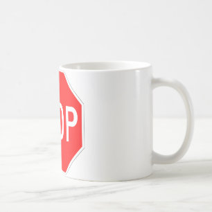Stoppa undertecknar anpassade kaffemugg