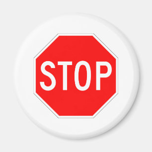 Stoppa undertecknar anpassade magnet
