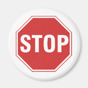 Stoppa undertecknar design! Unik kall design! Magnet