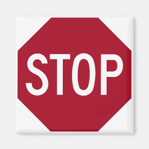 Stoppa undertecknar magnet