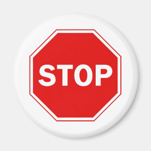 Stoppa undertecknar magnet