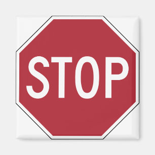 Stoppa undertecknar symbol magnet