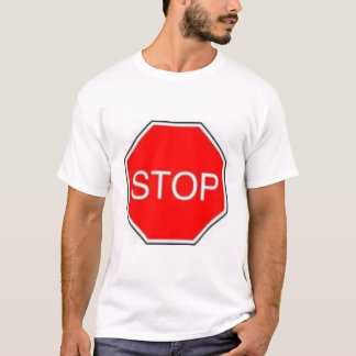stoppa undertecknar t-shirt