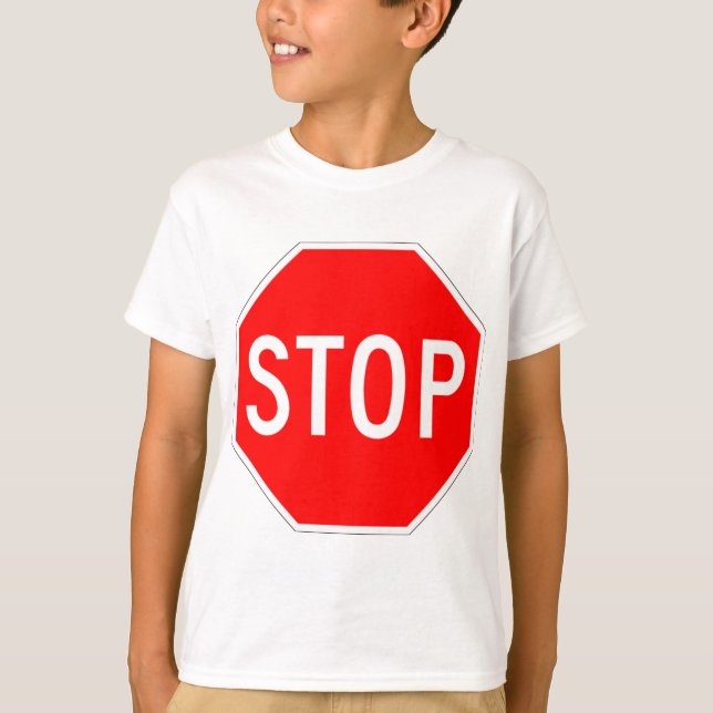 Stoppa undertecknar t-shirt (Framsida)