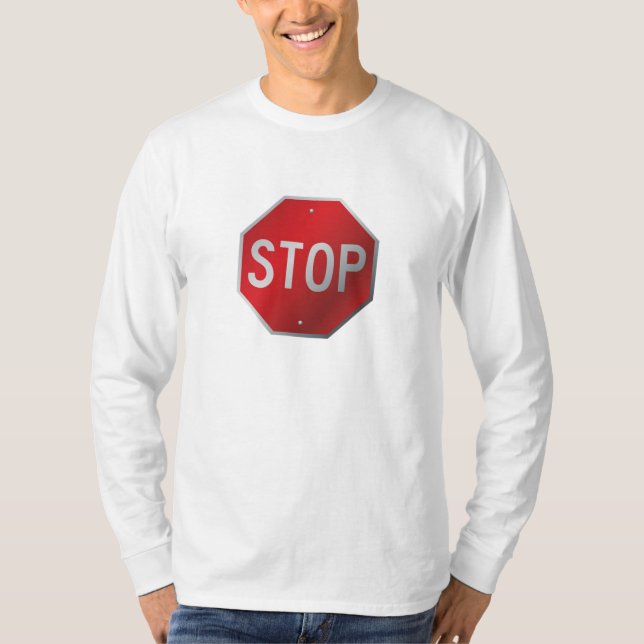 Stoppa undertecknar tee shirt (Framsida)