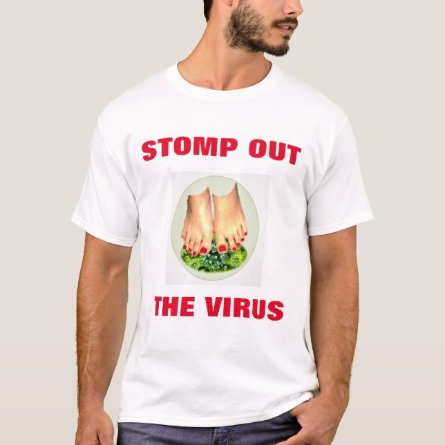 STOPPA UT DEN VIRUSA SPARAN I DEN brittiska MANARN T Shirt (Framsida)