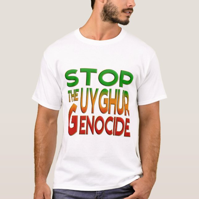 STOPPA UYGHUR GENOCIDE T SHIRT (Framsida)