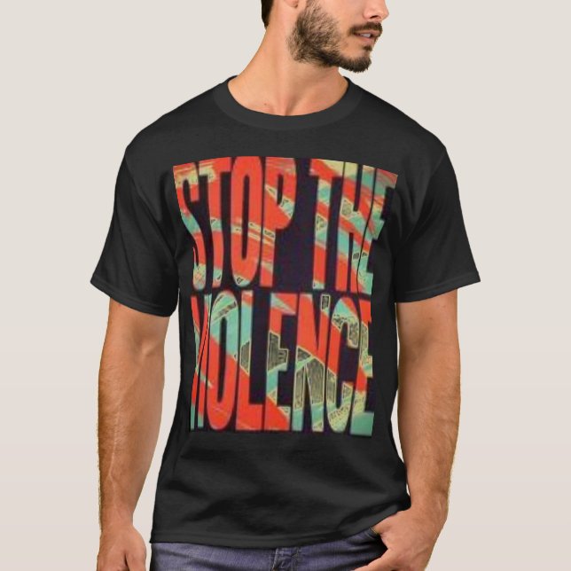Stoppa våld 4u2nv t-shirt (Framsida)