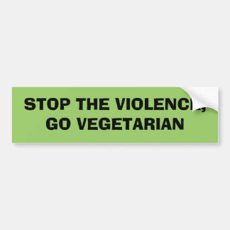 STOPPA VÅLD, GÅ VEGETARIAN BILDEKAL