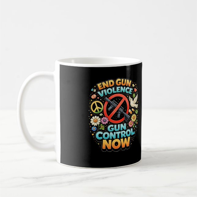 Stoppa Våld Med Skjutvapen Nu Kaffemugg (Vänster)