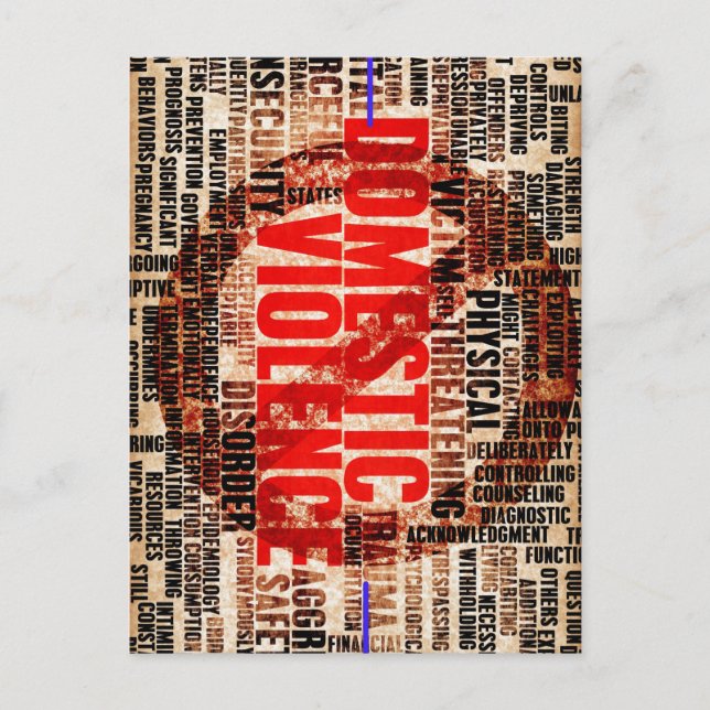 Stoppa våld mot Domestic Vykort (Framsida)