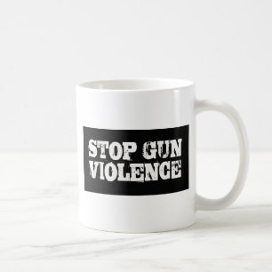 Stoppa våld mot gun kaffemugg