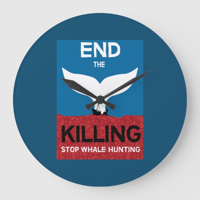 Stoppa valjakt | Förbud mot havsfiske efter valfån Stor Klocka (Framsida)