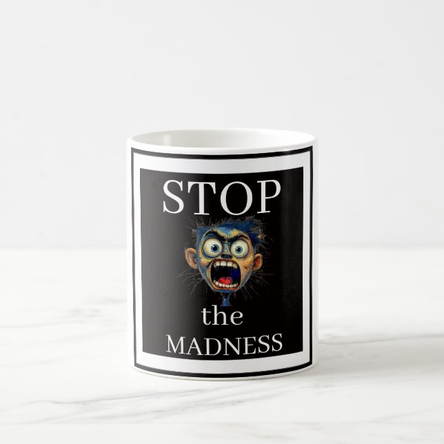 Stoppa vansinnet kaffemugg (Center)