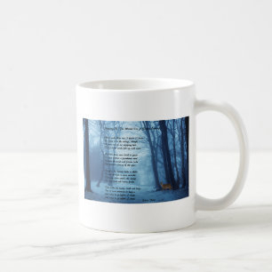 Stoppa vid skogen by: Robert Frost Kaffemugg
