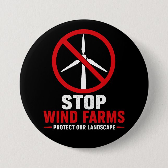 Stoppa vindkraftsparker skydda vårt landskap knapp (Framsida)