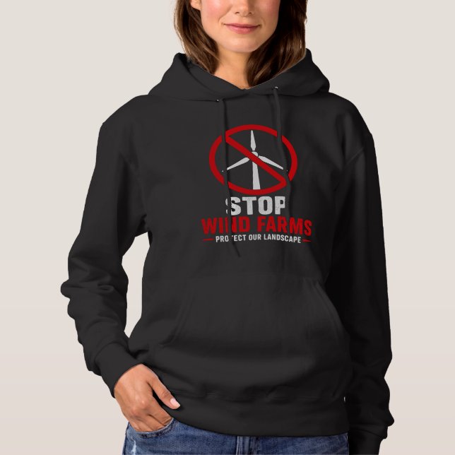 Stoppa vindkraftsparker skydda vårt landskap t shirt (Framsida)
