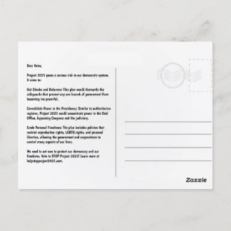 Stoppa vykort för Project 2025